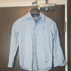 NWT Minymo Blue Pinstripe Button-Up Shirt - Scandinavian Style!